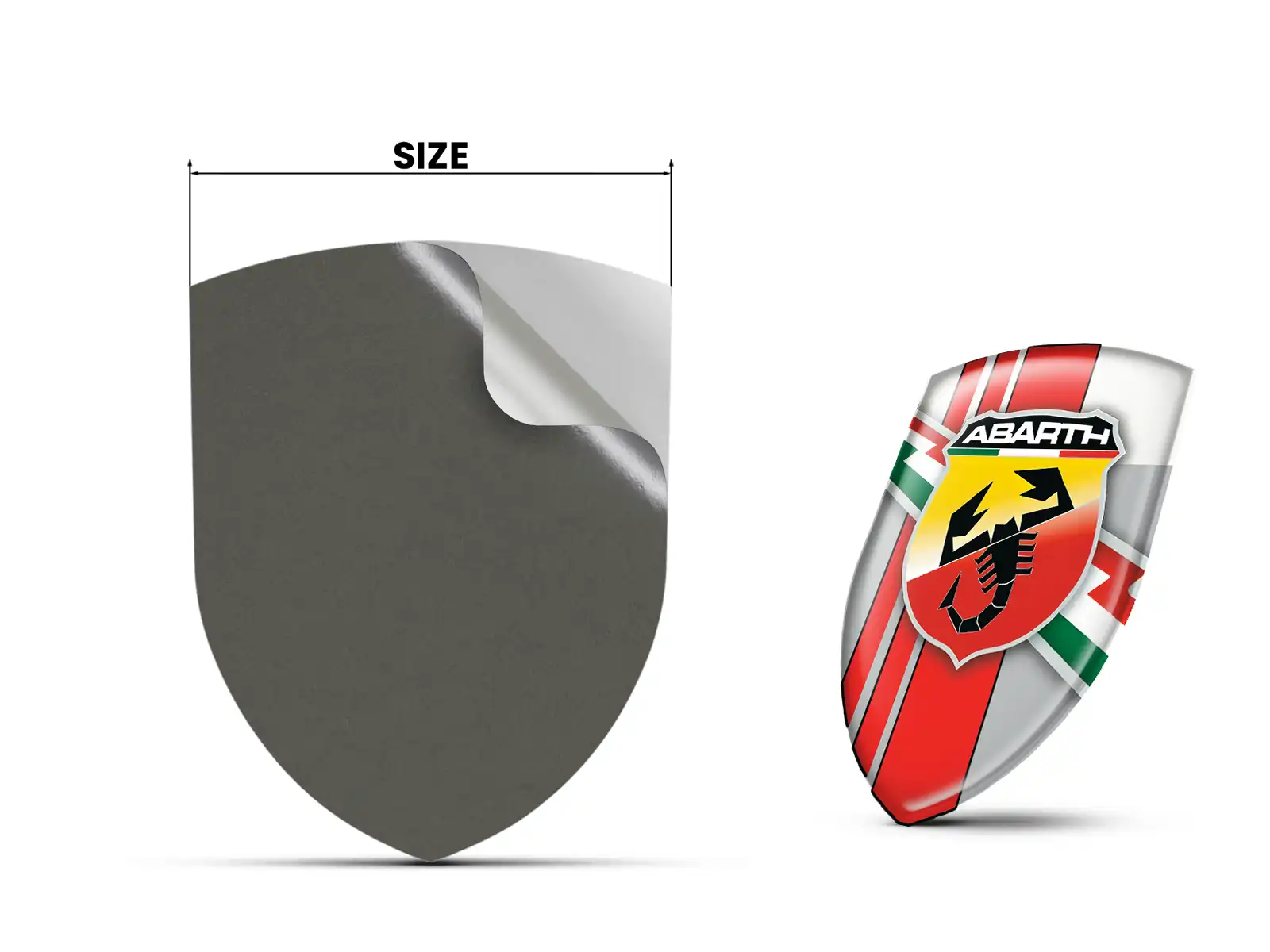 Fiat Abarth Automatic Door Sticker Professional Customizable Sturdy